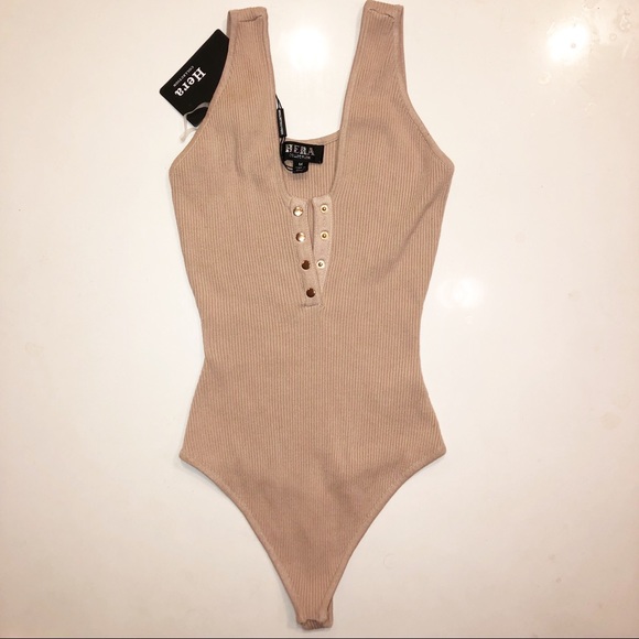 NWT Hera Collection Tan Bodysuit - Picture 1 of 5
